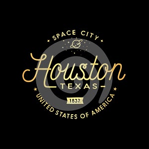 City of Houston. Space city. Vector and illustration.