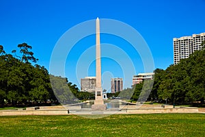 Houston Hermann park Pioneer memorial obelisk