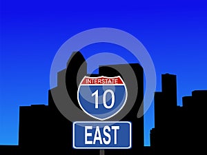 Houston interstate 10 sign