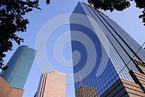 Houston Texas blue buildings skyscraper city