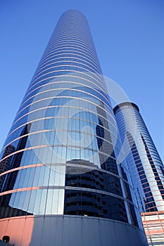 Houston Texas blue buildings skyscraper city