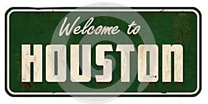 Houston Texas Road Sign Grunge