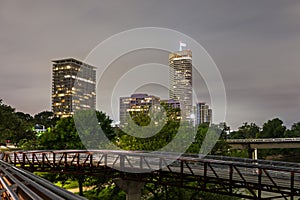 Houston texas skyline and downtown