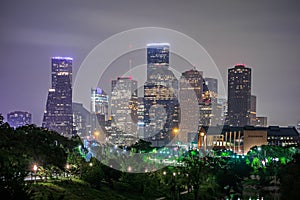 Houston texas skyline and downtown