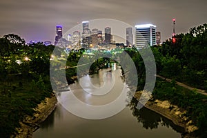 Houston texas skyline and downtown