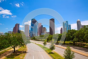 Houston Texas Skyline with modern skyscapers