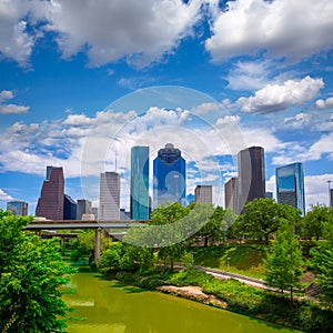 Houston Texas Skyline with modern skyscapers
