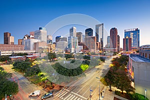 Houston, Texas, USA Downtown City Skyline