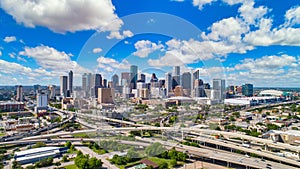 Houston, Texas, USA Drone Skyline Aerial