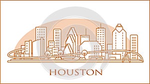 Houston Texas USA urban skyline