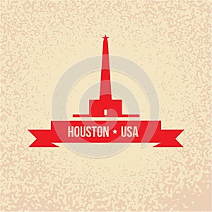 Houston USA, detailed silhouette