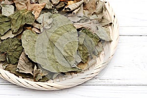 Houttuynia cordata leaves, dried dokudami photo