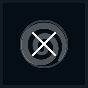 Hover cancel button UI element template