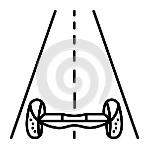 Hoverboard black line icon