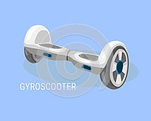 Hoverboard, Gyroboard or Gyroscooter. Self-balancing scooter. Alternative Eco Transport. Vector illustration photo