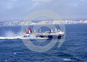 Hovercraft off Dover. England photo