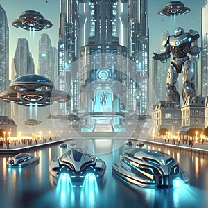 Hovercrafts and robots Generative ai for illustrations