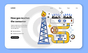 How gas reaches the consumer web banner or landing page. Natural gas