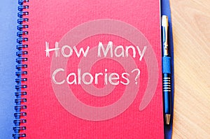 How many calories write on notebook