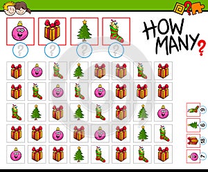 How many Christmas objects cartoon game