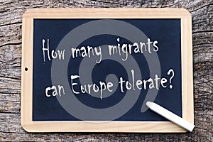 How many migrants can Europe tolerate photo