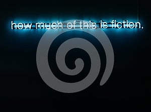 How much of this is fiction neon letter installation