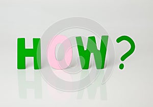 How Question Alphabet Letters