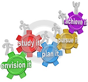 How to Achieve People Climbing Up Gears Envision Plan Pursue
