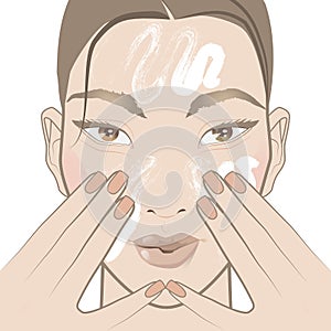 How to apply face cream