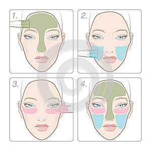 How to apply a face mask. Multi-masking