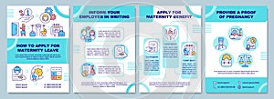 How to apply for maternity leave brochure template