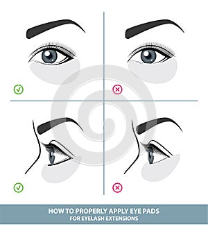 How to Apply Under Eye Patches and Protection Pads for Eyelash Extensions Properly. Hold Down Bottom Eyelashes photo