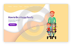 How to Be Happy Family Father with Children Page