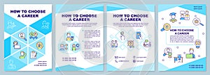 How to choose career blue brochure template