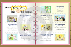 How to deal with your old parents father and mother cartoon info