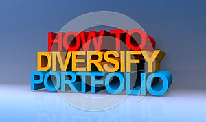 How to diversify portfolio on blue photo