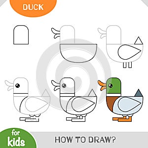 How to draw Drake for children. Step by step drawing tutorial