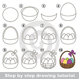 How to draw a Easter Basket