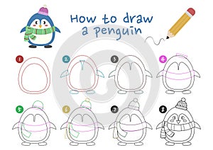 How to Draw a Penguin photo