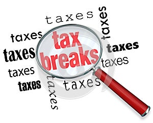 How to Find Tax Breaks - Magnifying Glass photo