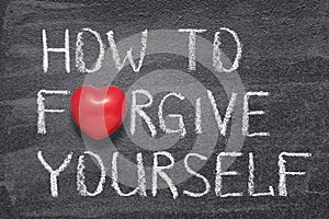 How to forgive yourself heart