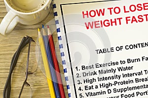 How to lose weight fast concept