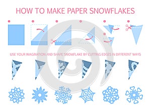 How to make christmas white snowflake of different shape diy