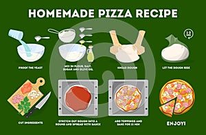 How to make pizza at home. Easy recipe