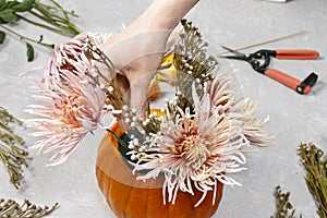 How to make a Thanksgiving centerpiece - step by step