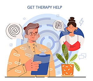 How to manage stress instruction concept. Get therapy help.