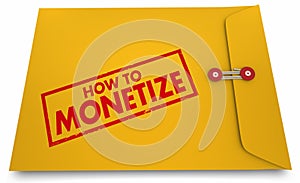 How to Monetize Words Stamp Yellow Envelope