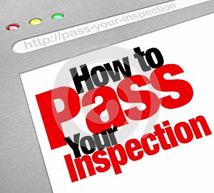 How to Pass Your Inspection Words Website Internet Page Screen