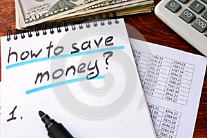 How to save money.