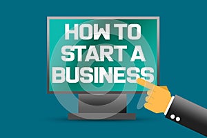 How to start a business word on computer screen